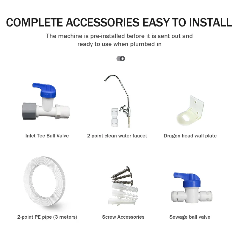 Quality Under Sink Water Filter System 5 Stage Ultrafiltration UF Undersink Water Filter 0.01 Micron Removes Bad Taste & Odor