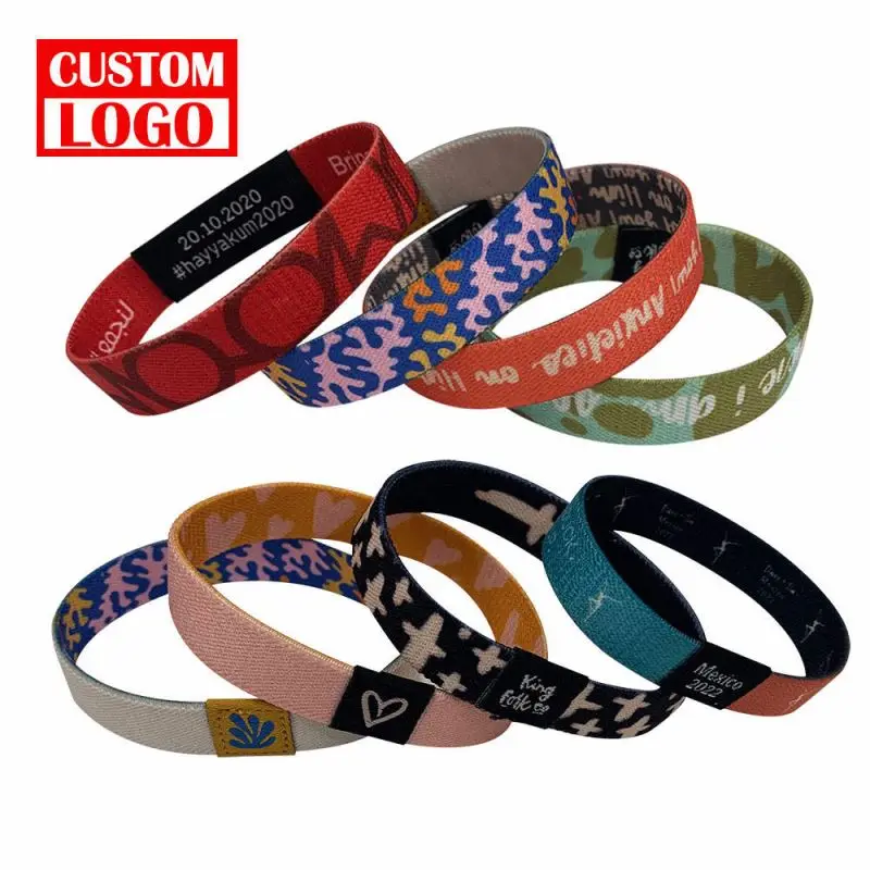 Smart Sensor Sport Bracelet Fabric Wristbands Elastic Custom Fabric Wristband Elastic Wristband Nfc