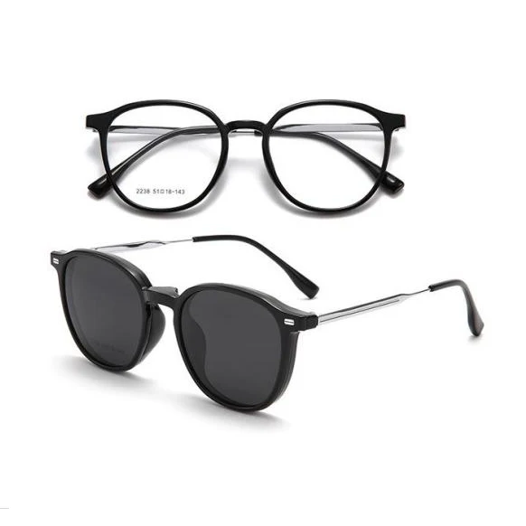 High Quality Customized Metal Optical Frames Wholesale Clip on Sunglasses for Men and Women Unisex Sunshades for Glasses Use