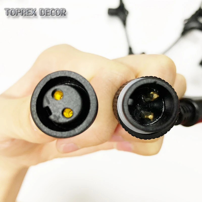 TOPREX DECOR 1m Power Cord with 10pcs T-Shaped Splitter Connector for Toprex Curtain String Lights Extension Cords
