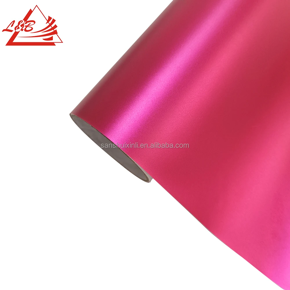 L&B Rose Red Color Multi Color Chrome Matte DIY Craft Cutting Vinyl Rolls Sheets Matte Self Adhesive Decal Sheets