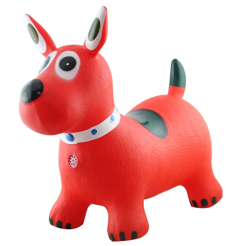 Inflatable Eco-friendly PVC Ride-on Animal hopper cow/jumping animal with music box
