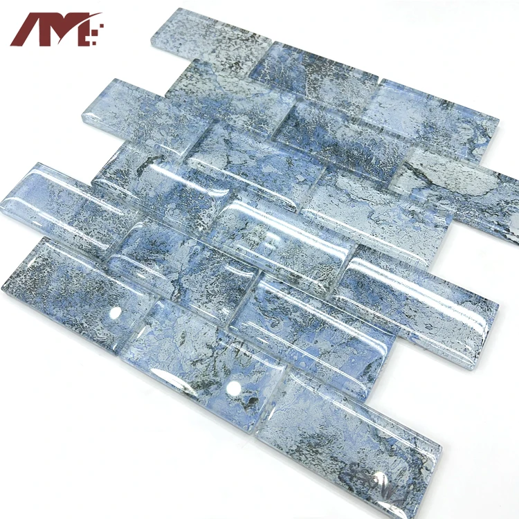 Factory Price Wholesale Bathroom Washroom Outdoor Pool Home Wall Decor Cheap Smooth Surface Tile Crystal Glass Mosaic