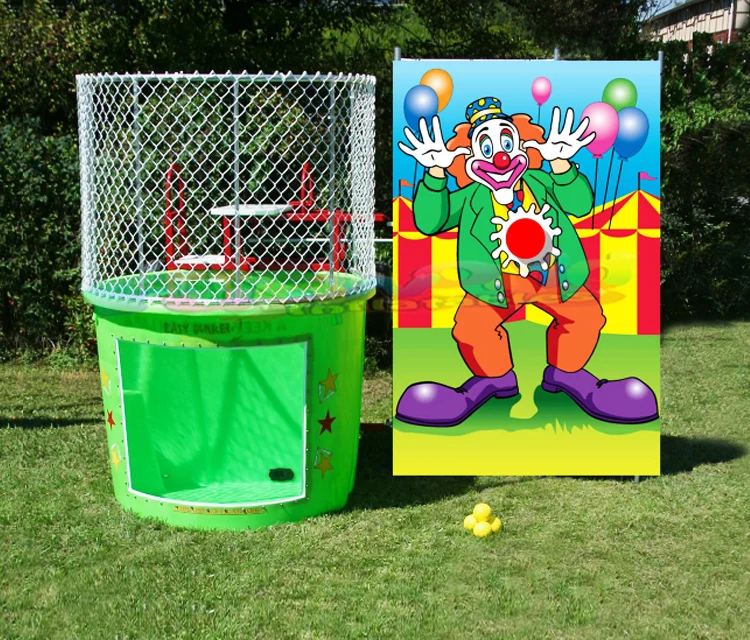 Outdoor portable easy safe dunker dunking booth machine inflatable kids dunk tank games