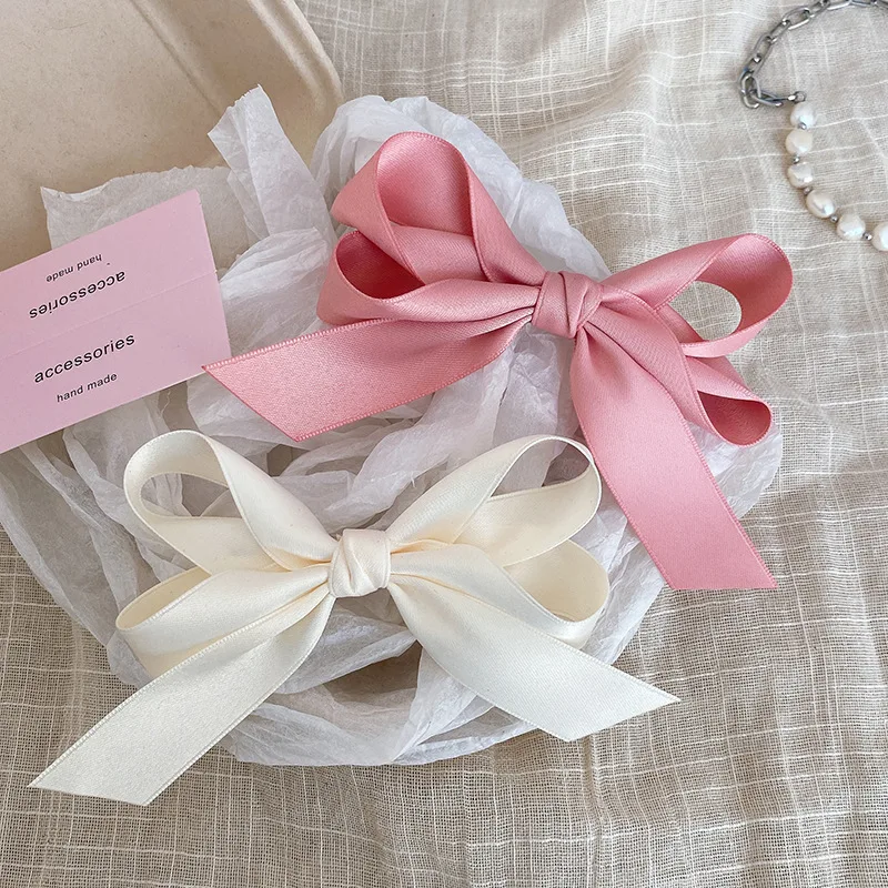 Fashion Fabric Bow Hairpin for Women Girls Large Ribbon Clips knot Barrettes Female Accessories(HA001)