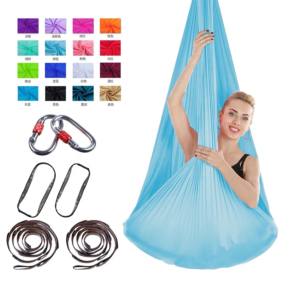 Premium Silk Fabric Flying Aerial Yoga Hammock Set For Sale,Ultra Strong Antigravity Air Yoga Swing Wholesale