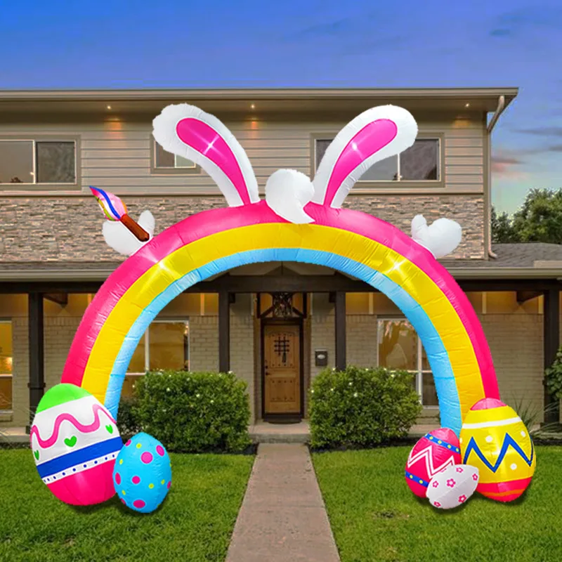 Easter inflatable egg rabbit air model Easter rabbit inflatable outdoor venue layout props