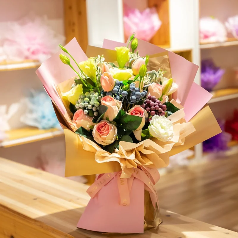 
Korea Style Florist Paper 2 Tone Colors Floral Flowers Paper Flower Wrapping Paper Waterproof 