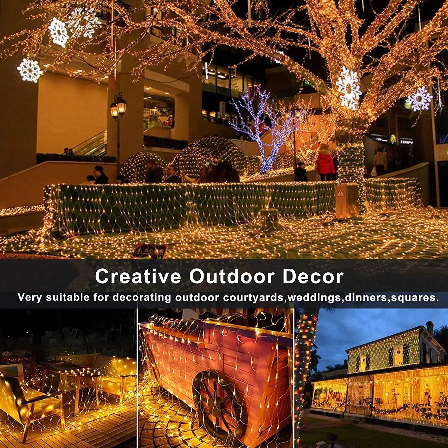 Net Mesh Fairy String Light 3x2M 6x4M LED Waterproof Decoration Window Curtain Wedding Party LED Christmas fishing netWall Light