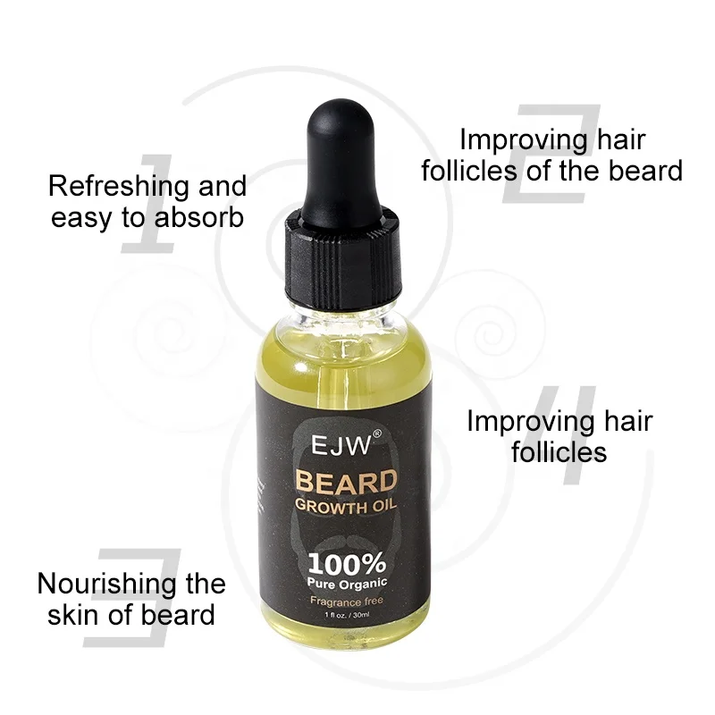 OEM/ODM Organic Beards Grooming Moisturizing Nourishing Beard Oil Men Hair Beard Growth Oil