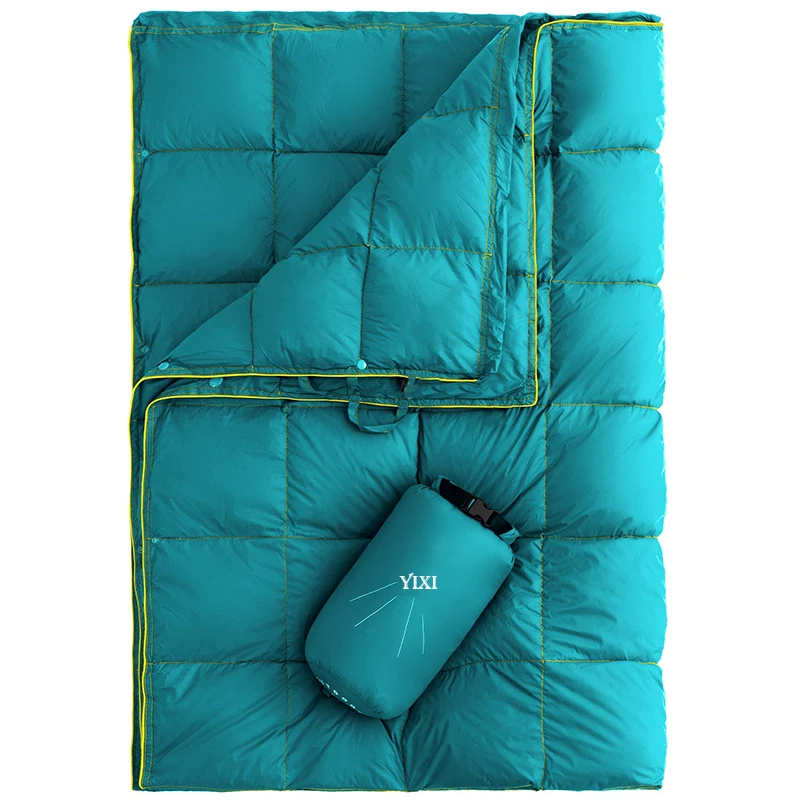 wholesale Comfortable outdoor down puffy blanket hiking camp blanket