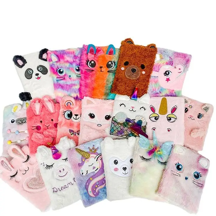 fluffy book fluffy pen fluffy pouch fluffy keychain fluffy plush cartoon for notebook