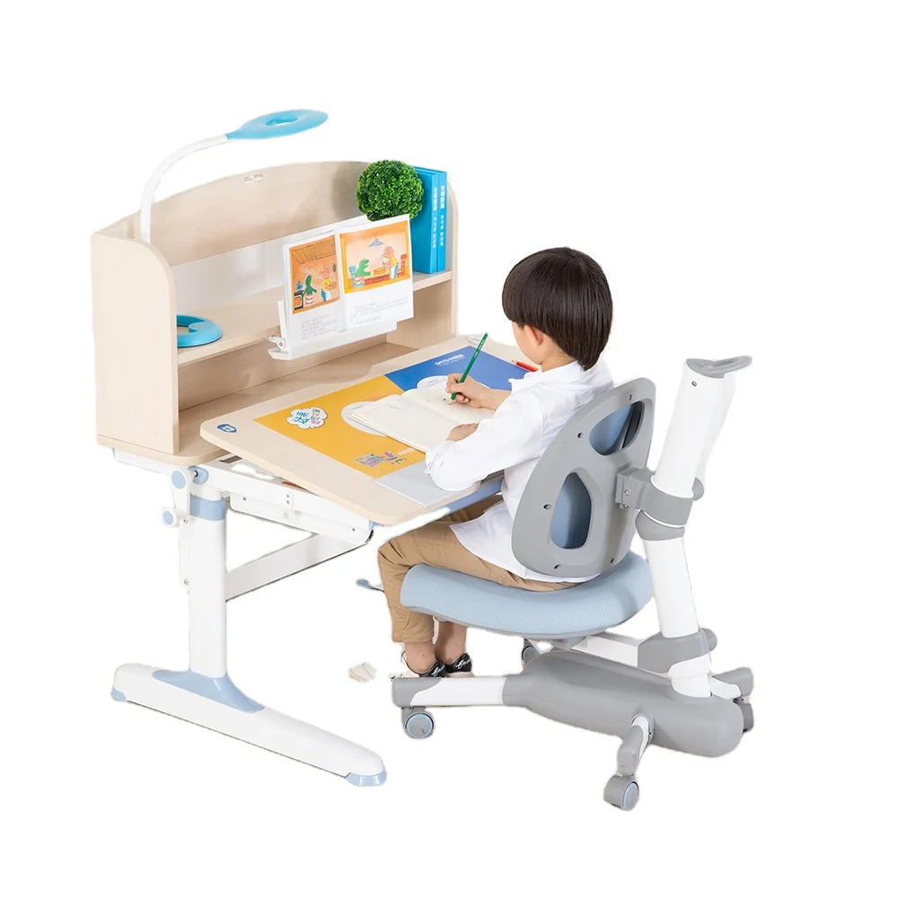GMYD 90cm/120cm High Quality And Good Price Kids Furniture Bed Ergonomic Kids Chair Study Table Children Desk
