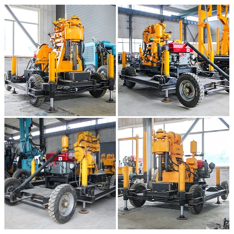 Hydraulic automatic lifting gantry tower diesel engine truck-mounted water well drilling rig