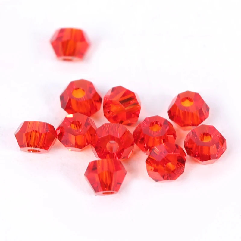 Wholesale cheap loose glass beads color transparent pointed beads crystal beads used in jewelry and clothing making