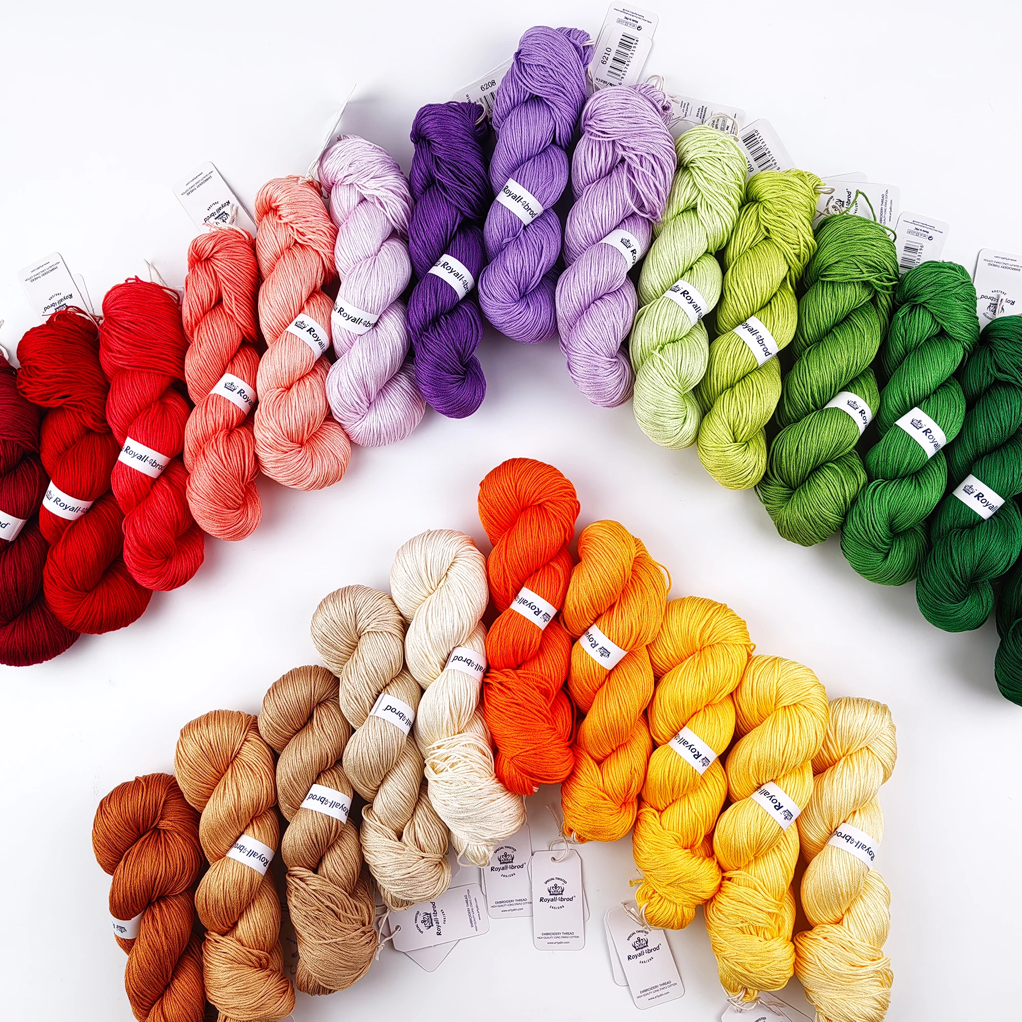 Wholesale 200m 447 colors Embroidery Cotton Thread Rainbow Color Cross Stitch Crafts Handmade Cotton Thread