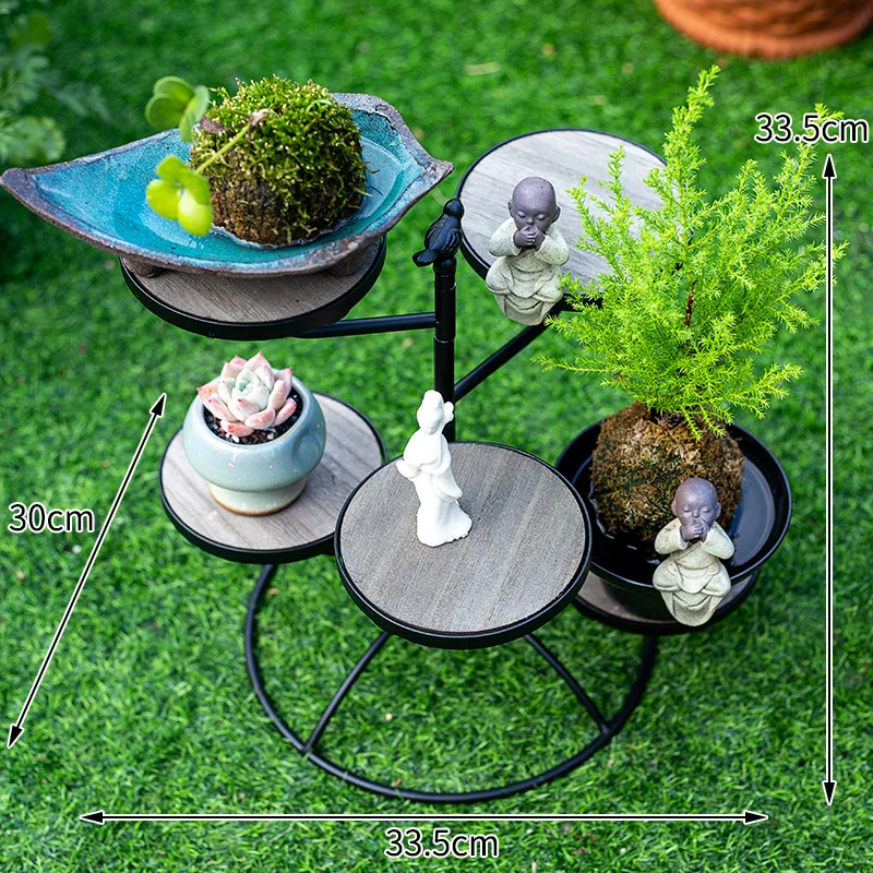 Staircase  Shape Fashion Wholesales Iron Tricycle Plant Flower Vase Stand Display for Wedding Garden Decor Flower Rack