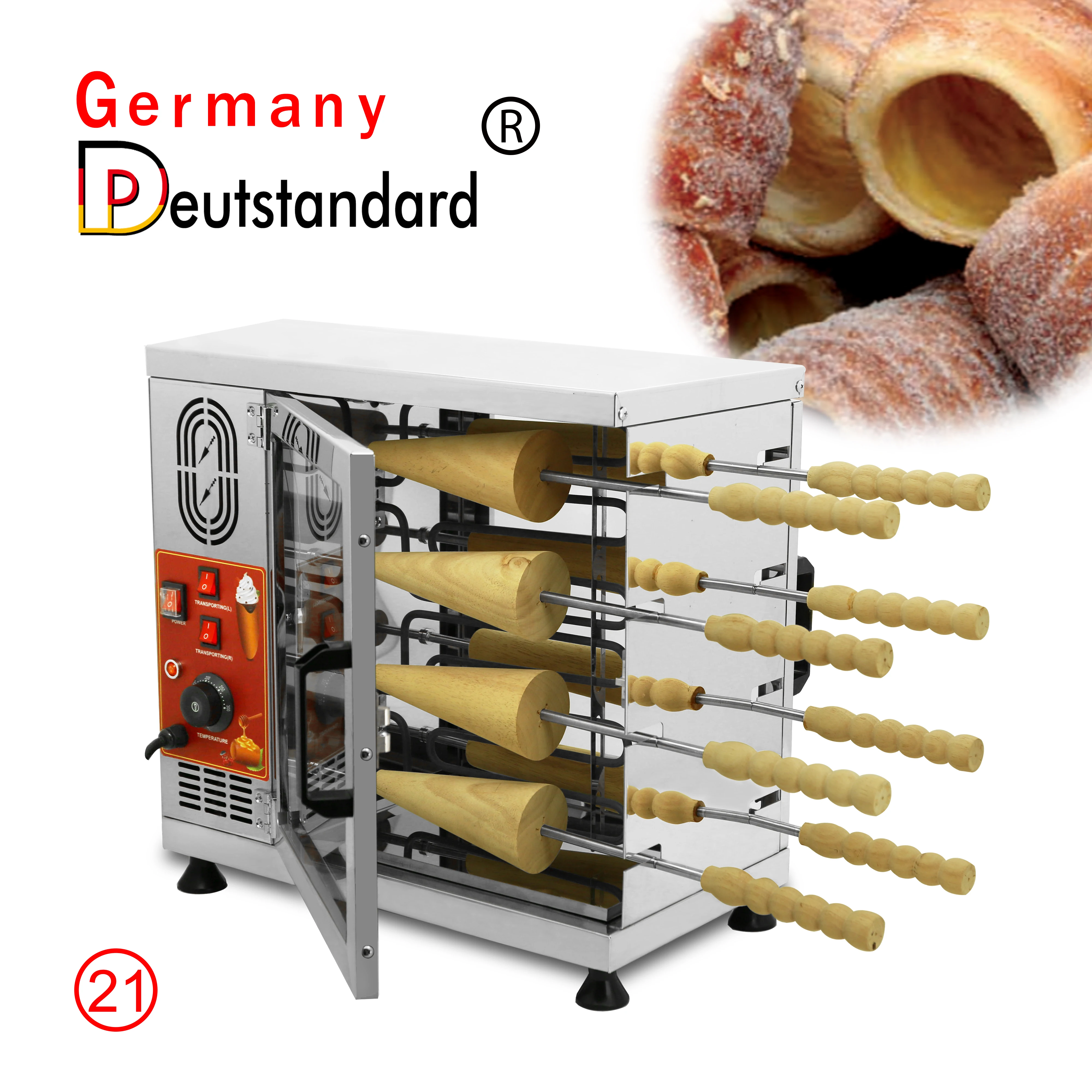 hot sale baking oven chimney cake machine in cake machine with 16 baking tools