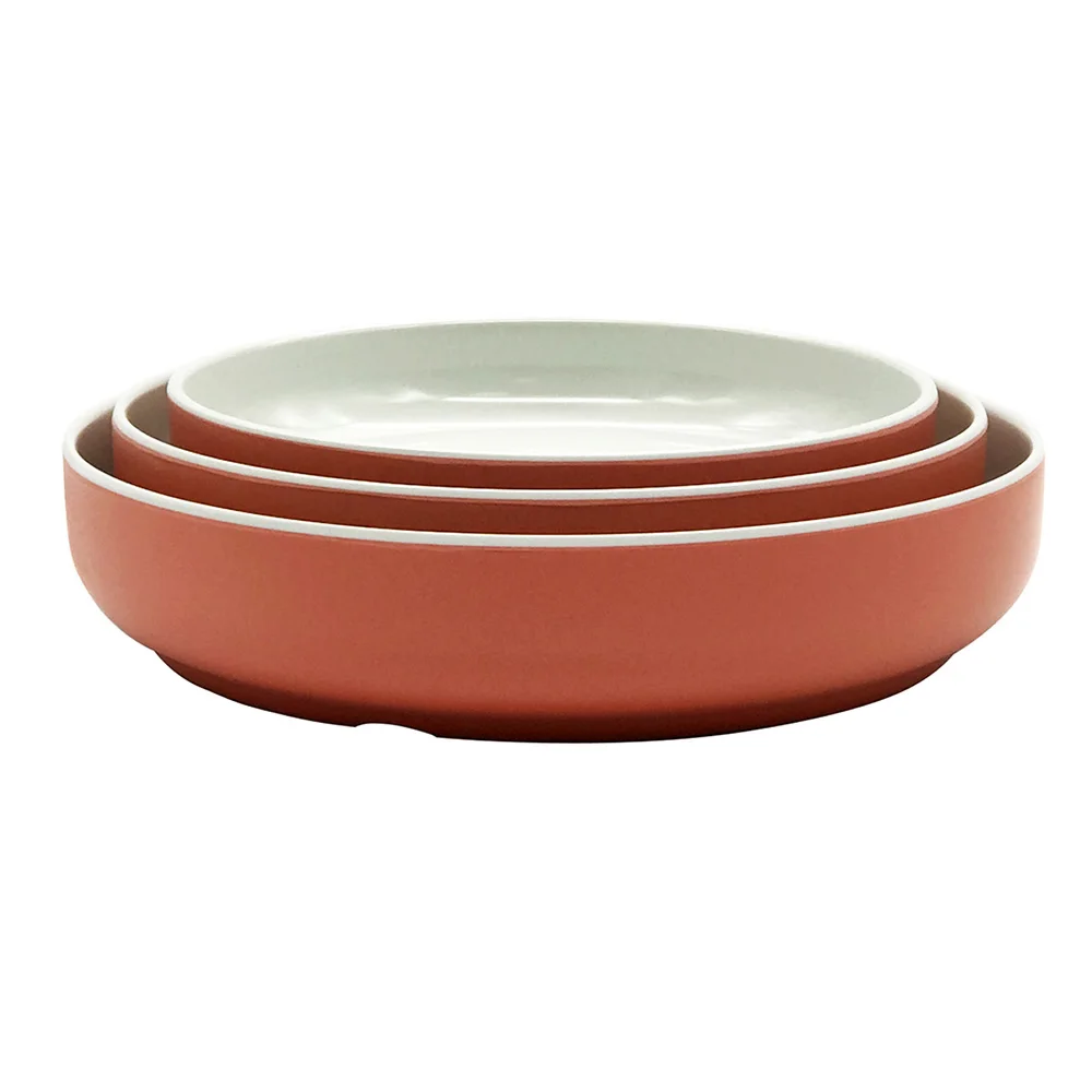 Круглая обеденная тарелка из меламина, небьющееся качество, пищевой класс, в Корейском стиле, закуска, десерт