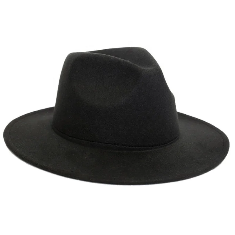 Custom men fashion wide brim jazz wool felt fedora trilby hat