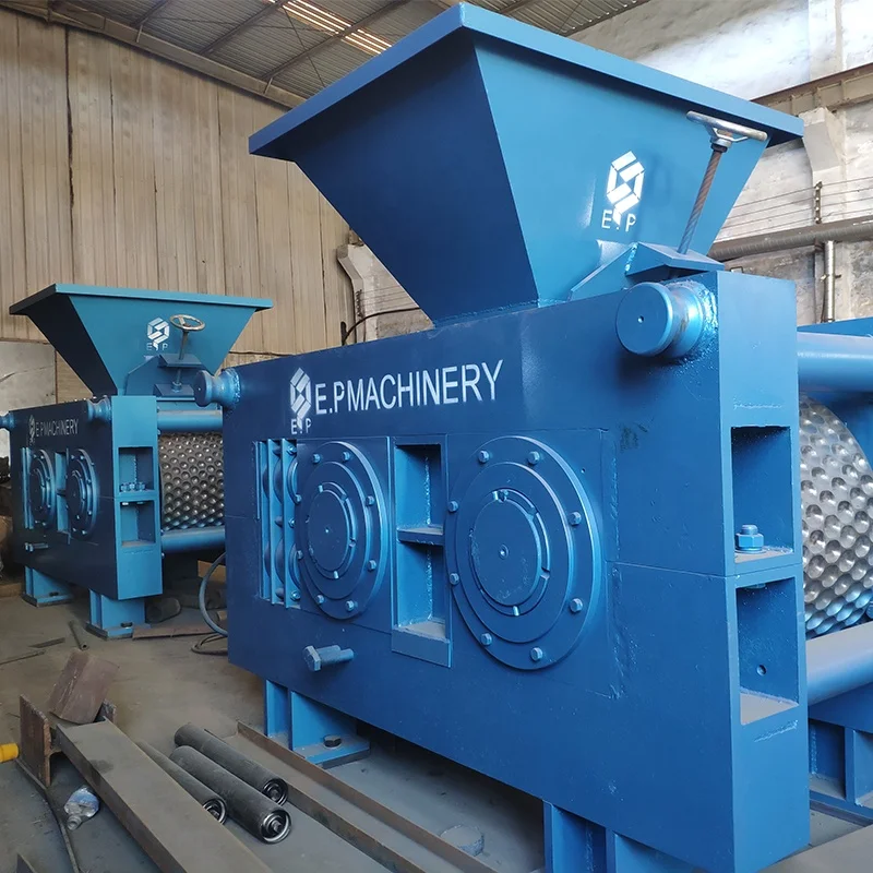 E.P Easy Operation Professional Automatic New Design Oval Pillow Shape Roller Ball Press Charcoal Briquetting Machine