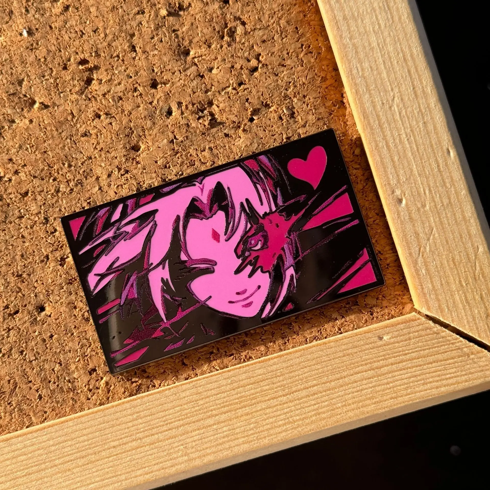 Manufacture Customized Metal Crafts Anime Glitter Lapel Pins Rectangular Badge Hard Soft Enamel Pin