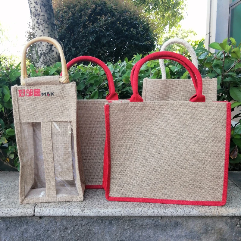 Wholesale Manufacturers Large Women  With Custom Printed Logo Food Grade Slogan Cotton Jute Bag