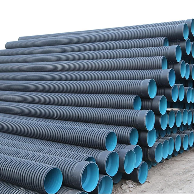 Inch HDPE Double Wall Corrugated Drainage Pipe For Underground Sewer Drainage Pipe