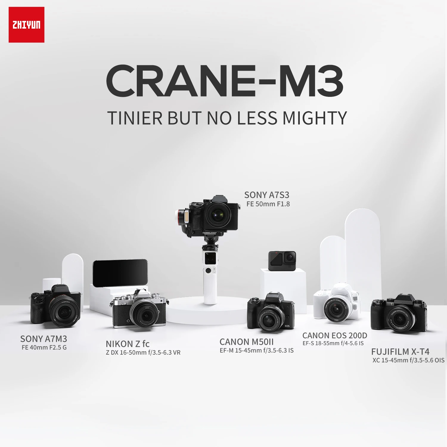 ZHIYUN Crane M3 камера Gimbal Ручной Стабилизатор Для беззеркальных камер Телефон экшн-камера для Sony/Canon/iPhone 13