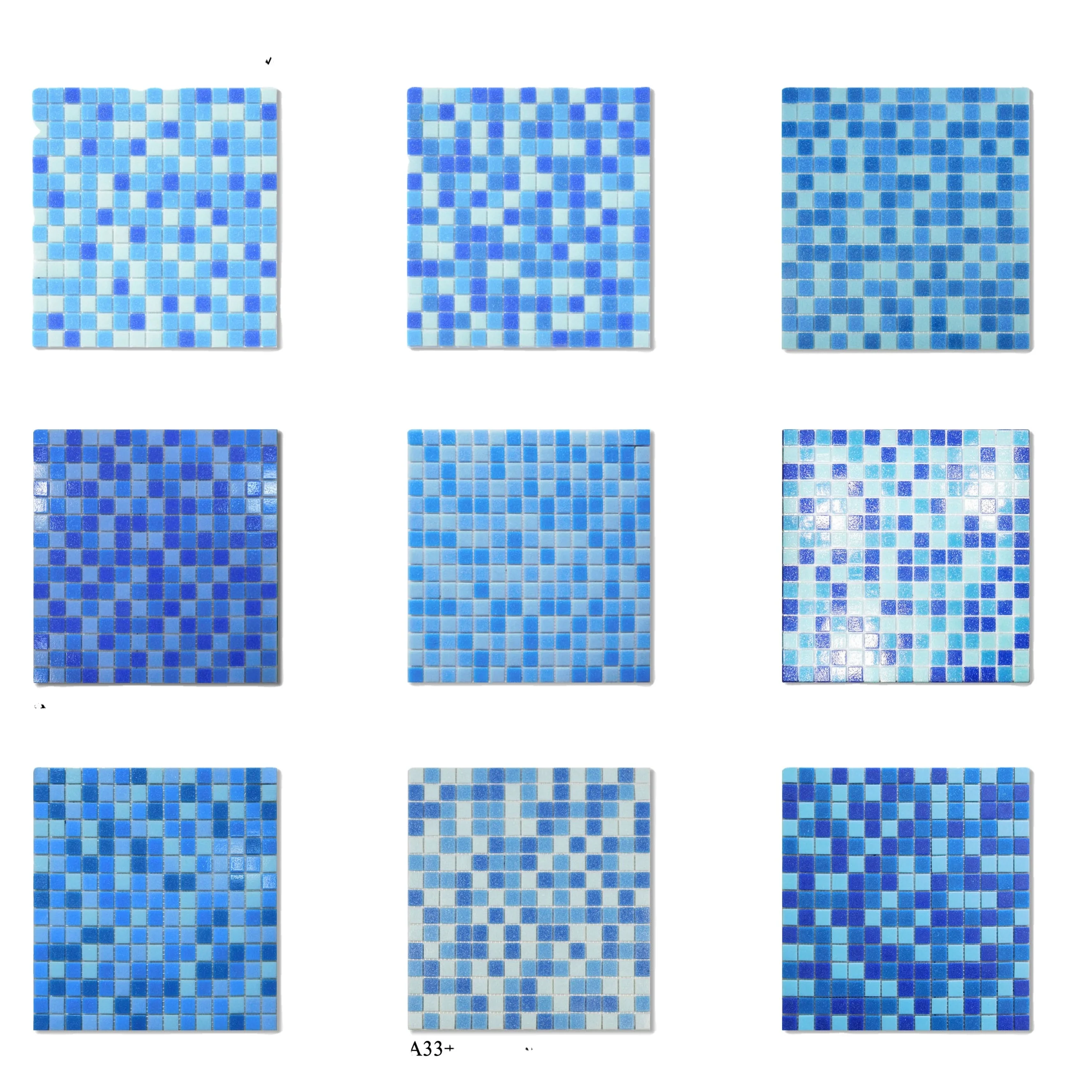 Фабричная поставка Фошань, синяя мозаичная стеклянная мозаика для бассейна, мозаичная синяя мозаичная плитка разных цветов