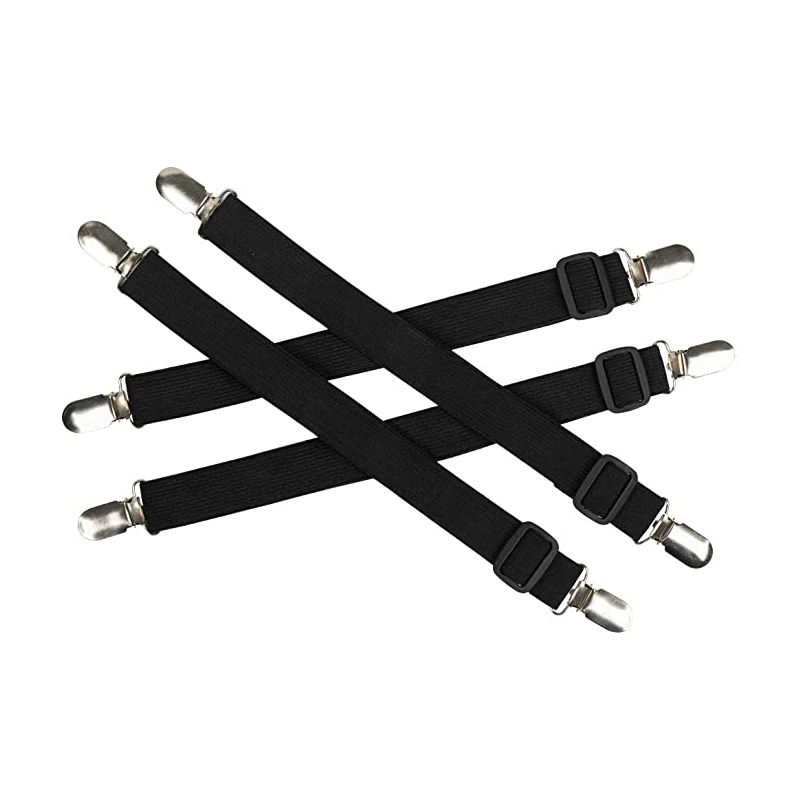 Adjustable Non-slip Fitted Bed Sheet Clips Corner Holder Elastic Bed Sheet Holder Straps Mattress Fastener