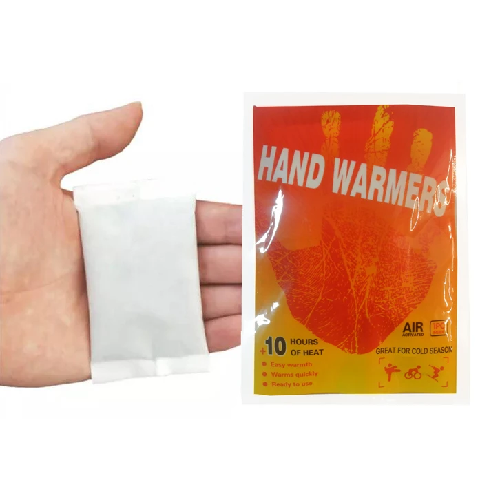 Disposable instant hot hands heat portable self heating patch adhesive warmer pair hand warmers 10 hour