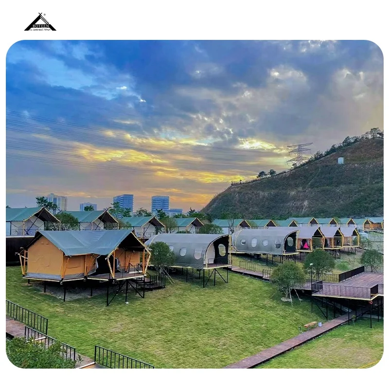 BOTEEN Automatische Zelt Resort Scenic Tunnel Tent Safari Tents All Season With Sanitairy