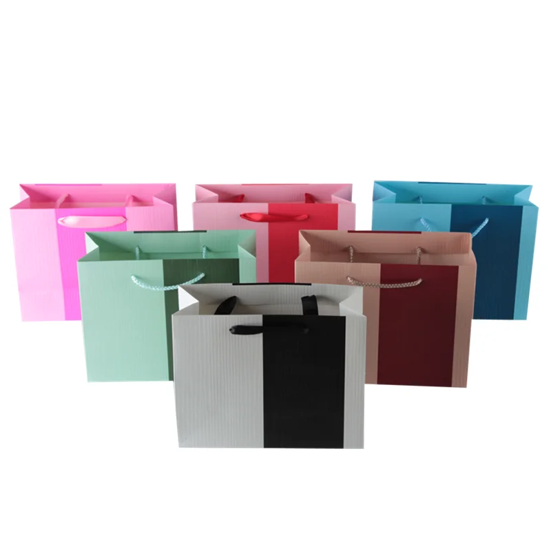 На заказ большой, средний и маленький размер, двухцветная Смешанная крафт-бумага, сумка для покупок, роскошная Ювелирная сумка для одежды