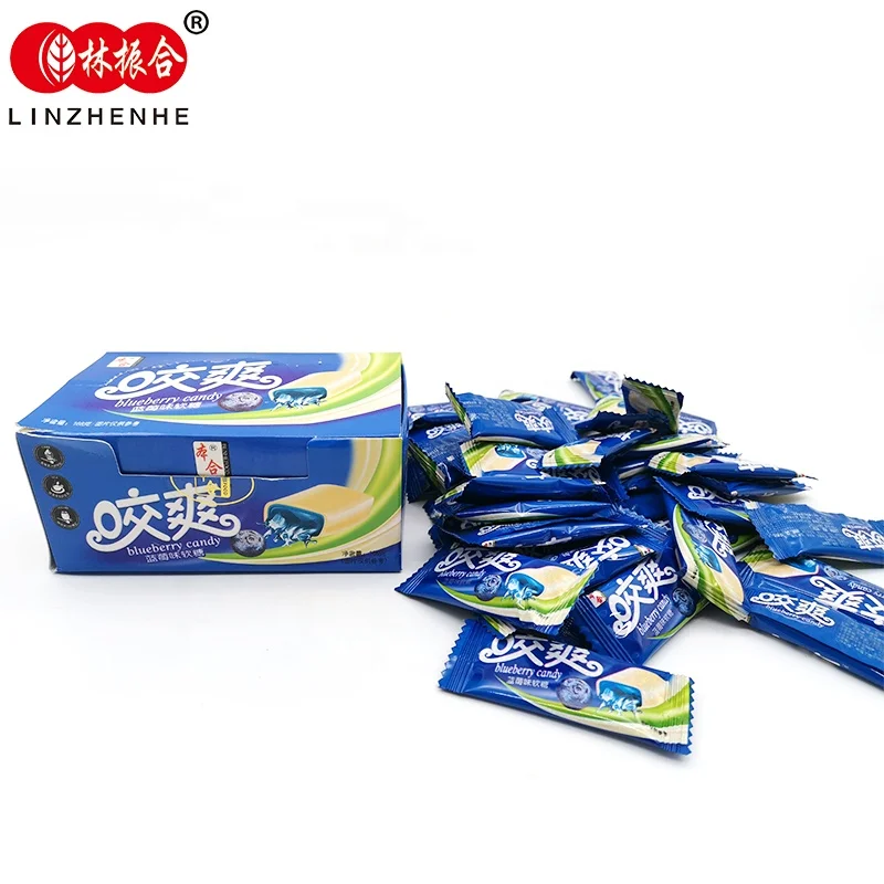 Черничные красивые жевательные мягкие конфеты, новые конфеты, заводская цена