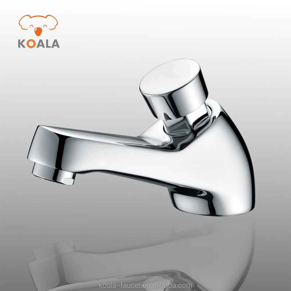 10 Dollar Brass Bathroom Vintage Hand Push Down Time Delay Lapse Water Tap Push Button Faucet