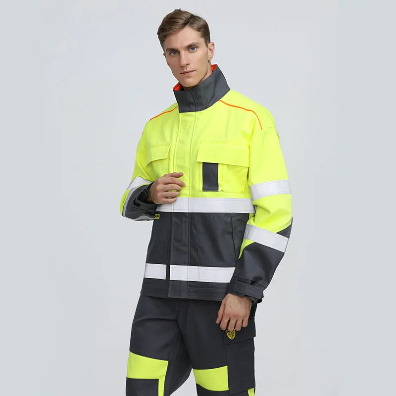 customize fireproof mining protective clothing work jacket welding suit workwear flame resistant clothing