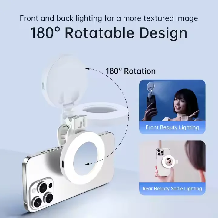 Factory Price Wholesale Portable Rechargeable LED Ring Light Mini Phone Selfie Fill Light for Smart Phone Tiktok Video Studio