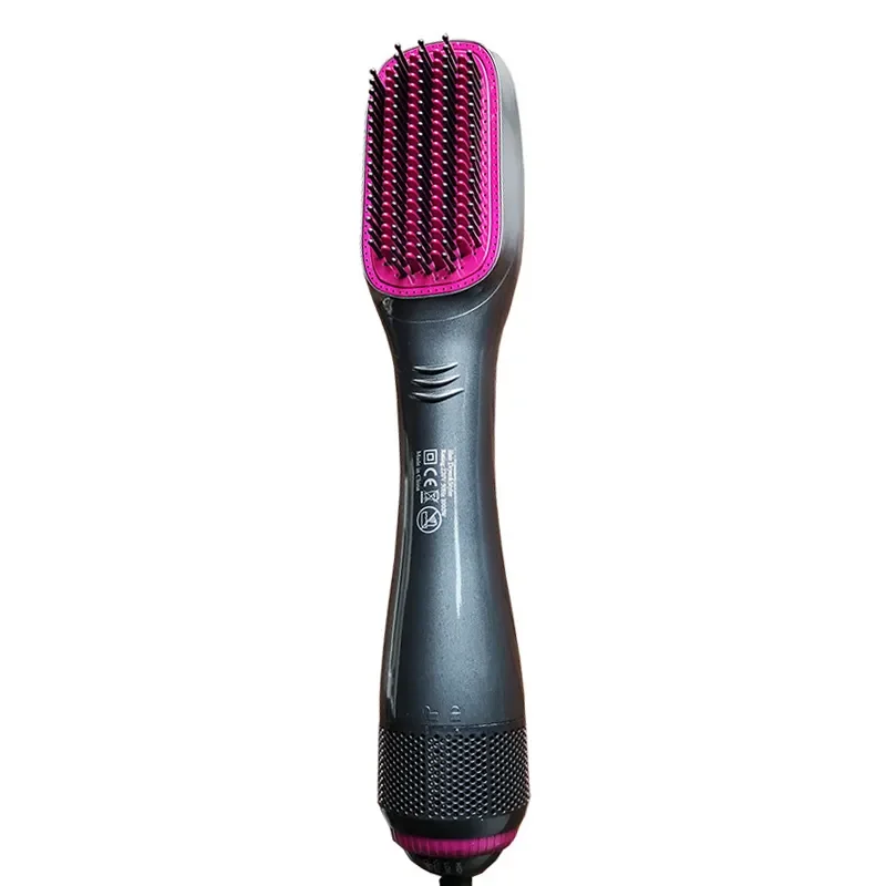 3 in 1 Hot Air Pick Electric hair brush Hair Straightener One Step Hair Dryer Scalp Treatment Unique Metal  comb teeth