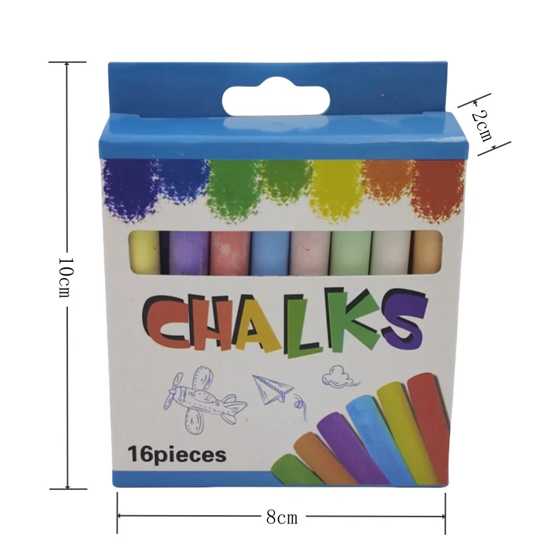 Skyward Hot sale  16-piece Dust-free Chalk Creative and Colored Sidewalk Chalks for School