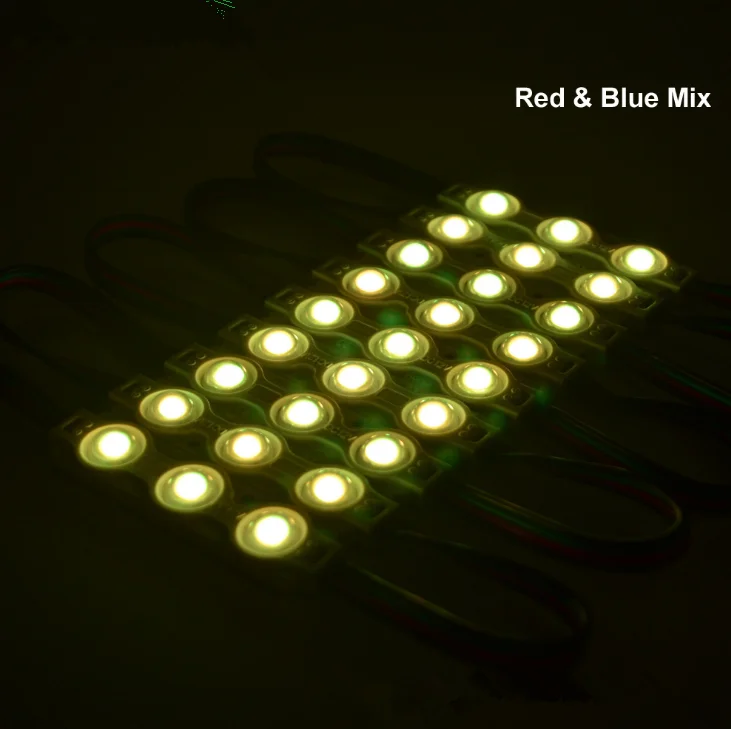 RGB 5050 SMD DC 12V Waterproof led Modules High Bright Light Outdoor 0.72W 3 Leds Injection LED Module For Advertising Sign Box