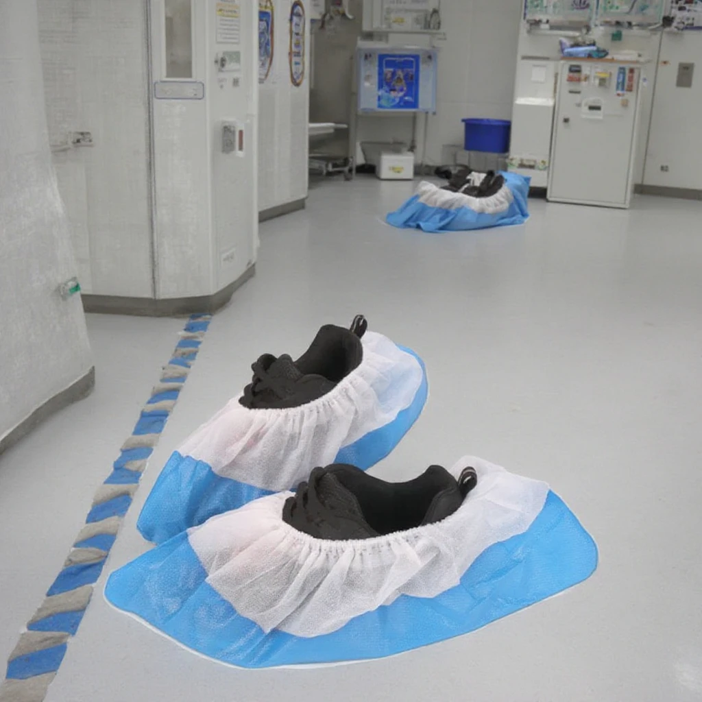 Disposable Anti-Slip PE CPE Nonwoven Shoecover PP Shoe Cover for Protection Safety Product
