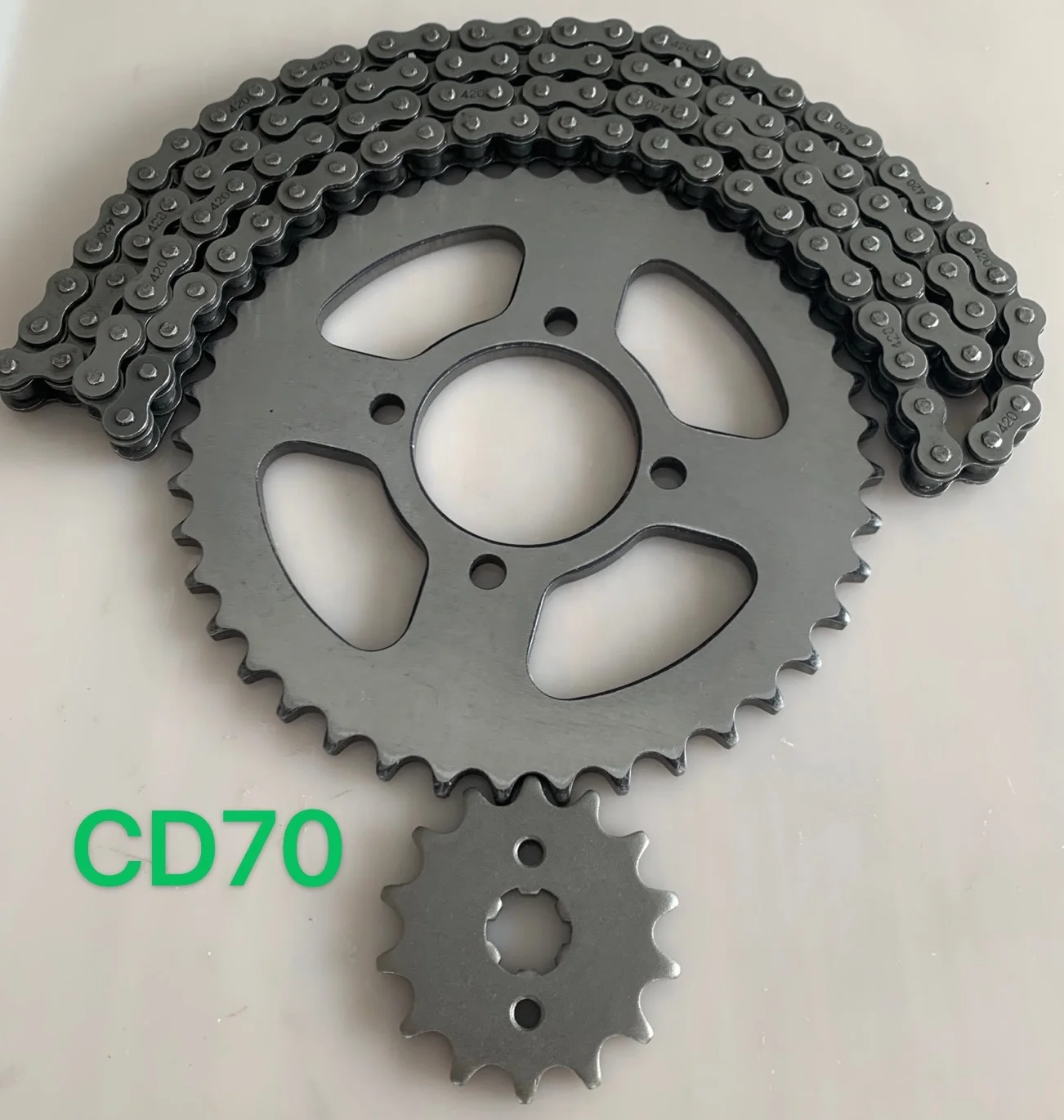OEM Honda CD70 Motorcycle Sprocket Chain Kits For Pakistan