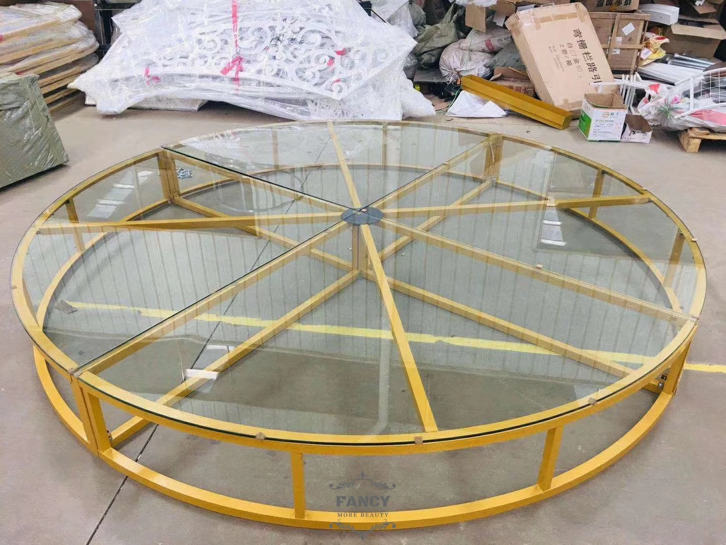 Round LED Dance Floor circular glass stage wedding party event stage Decoration  stage platform