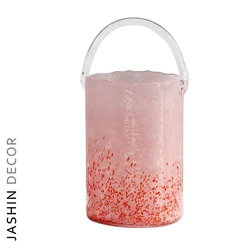 Modern Designs Colour Mixture Glass Vase Gradient Color Nordic Vase For European Home Decoration