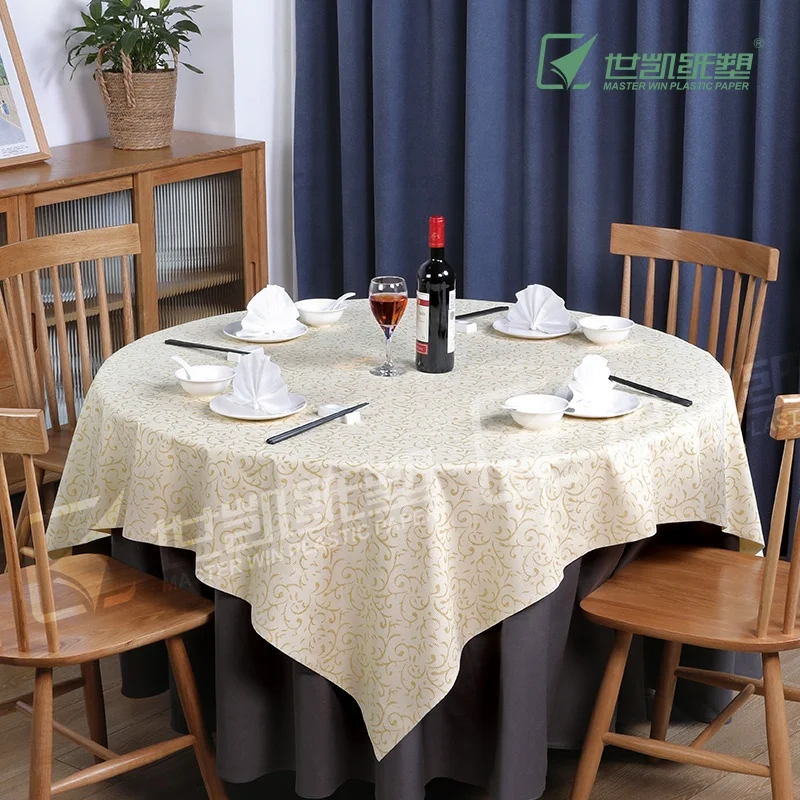 Biodegradable White Products Disposable Table Cover Economical Plain Dyed High Quality Tablecloth