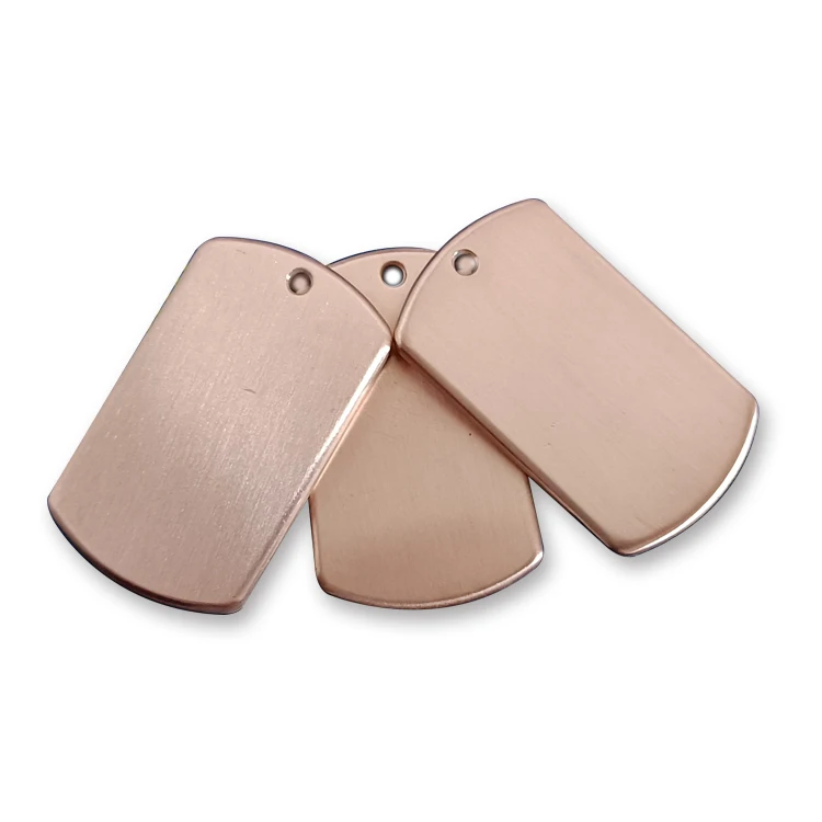 Квадратные метки из нержавеющей стали латуни меди гравировка ожерелий пустые пользовательские металлические