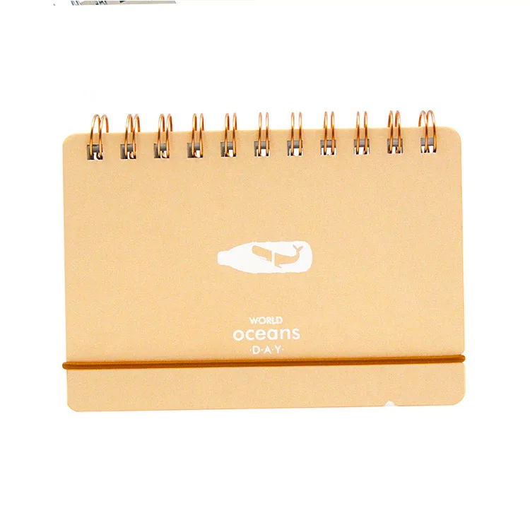 Милый дневник журнал на заказ планировщик печать переработка крафт-бумаги карманный блокнот со спиральным переплетом с эластичной лентой