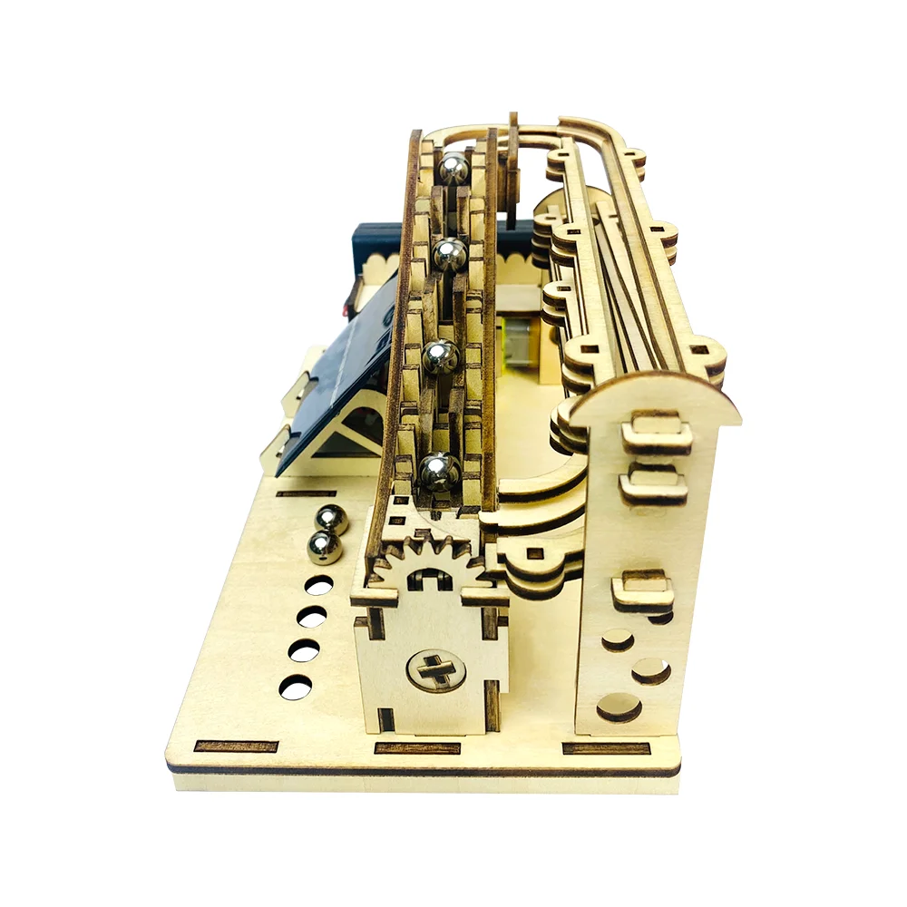 Y-TOP Wooden Marble Run 3D Puzzle Solar Toys Mechanical Race Track Model Maze Ball Game Building Block DIY Toy Set