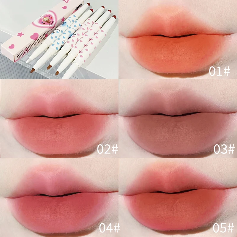 HERORANGE ODM Fog Color Double Head Lipliner Outline Lip Shape Moisturizing And Easy To Draw Matte Lipliner Pen